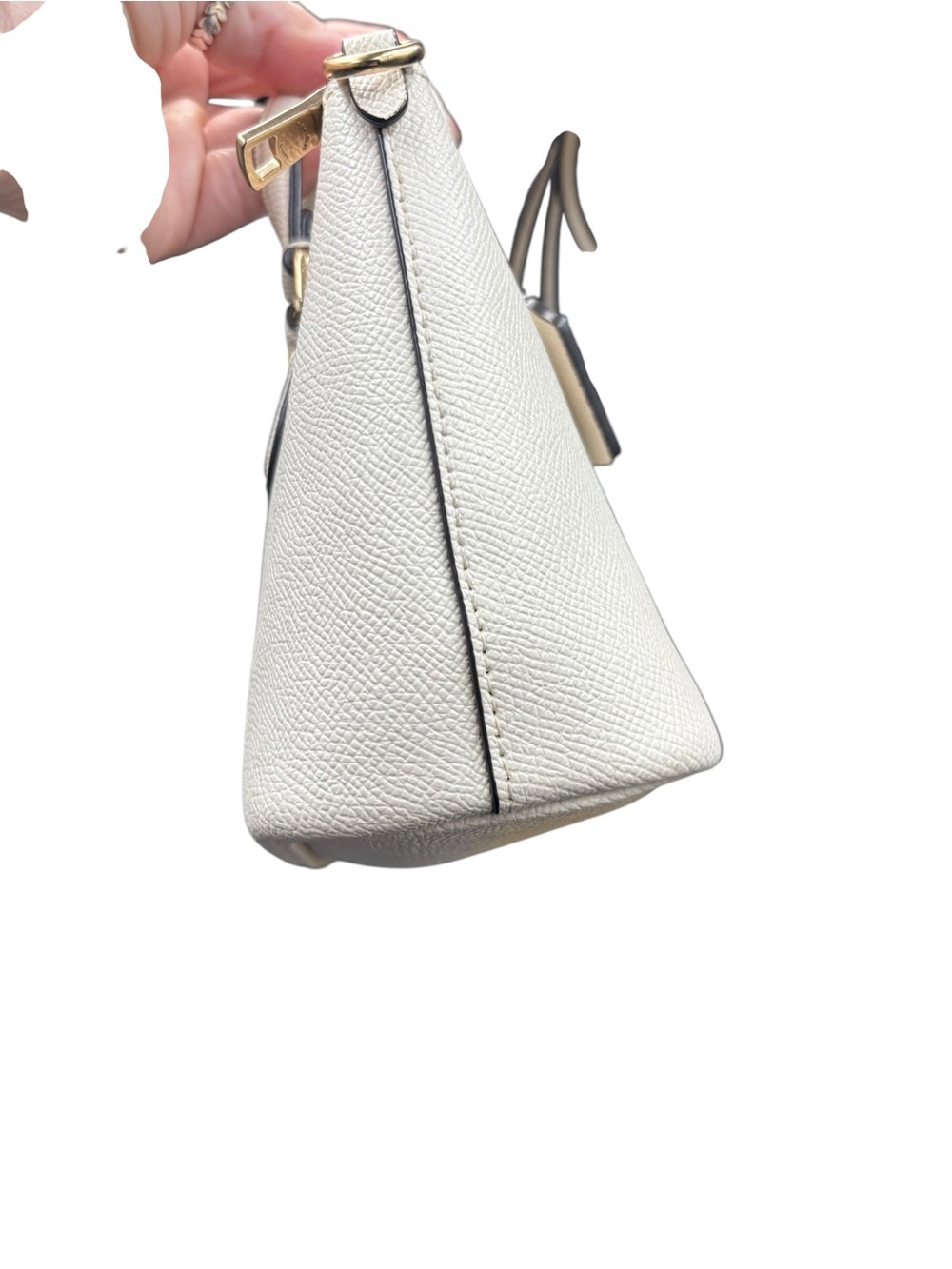 Coach Mini Gallery Crossbody CH198 Chalk Leather Gold Hardware Satchel - Picture 8 of 12